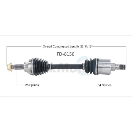 Surtrack Axle Cv Axle Shaft, Fd-8156 FD-8156